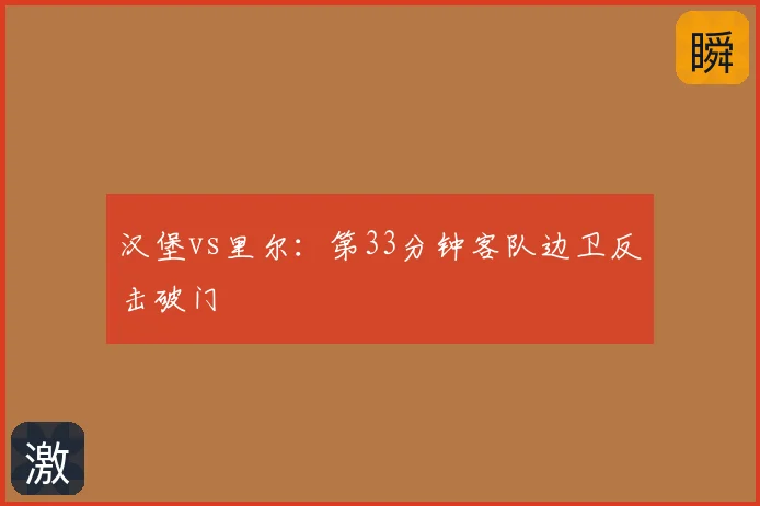 汉堡vs里尔：第33分钟客队边卫反击破门